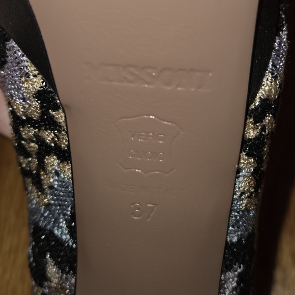 Authentic Missoni Peep Toe Slingback Platform Stilettos - Picture 9 of 13
